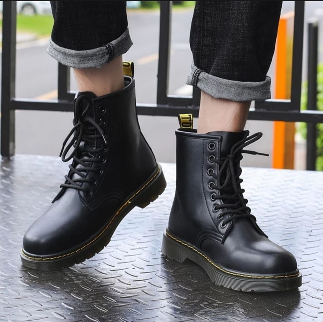 Black Martin Ankle Boots For Men