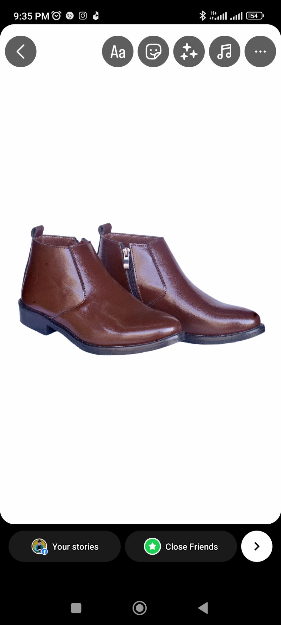 Zip Leather Ankle Boots For Men