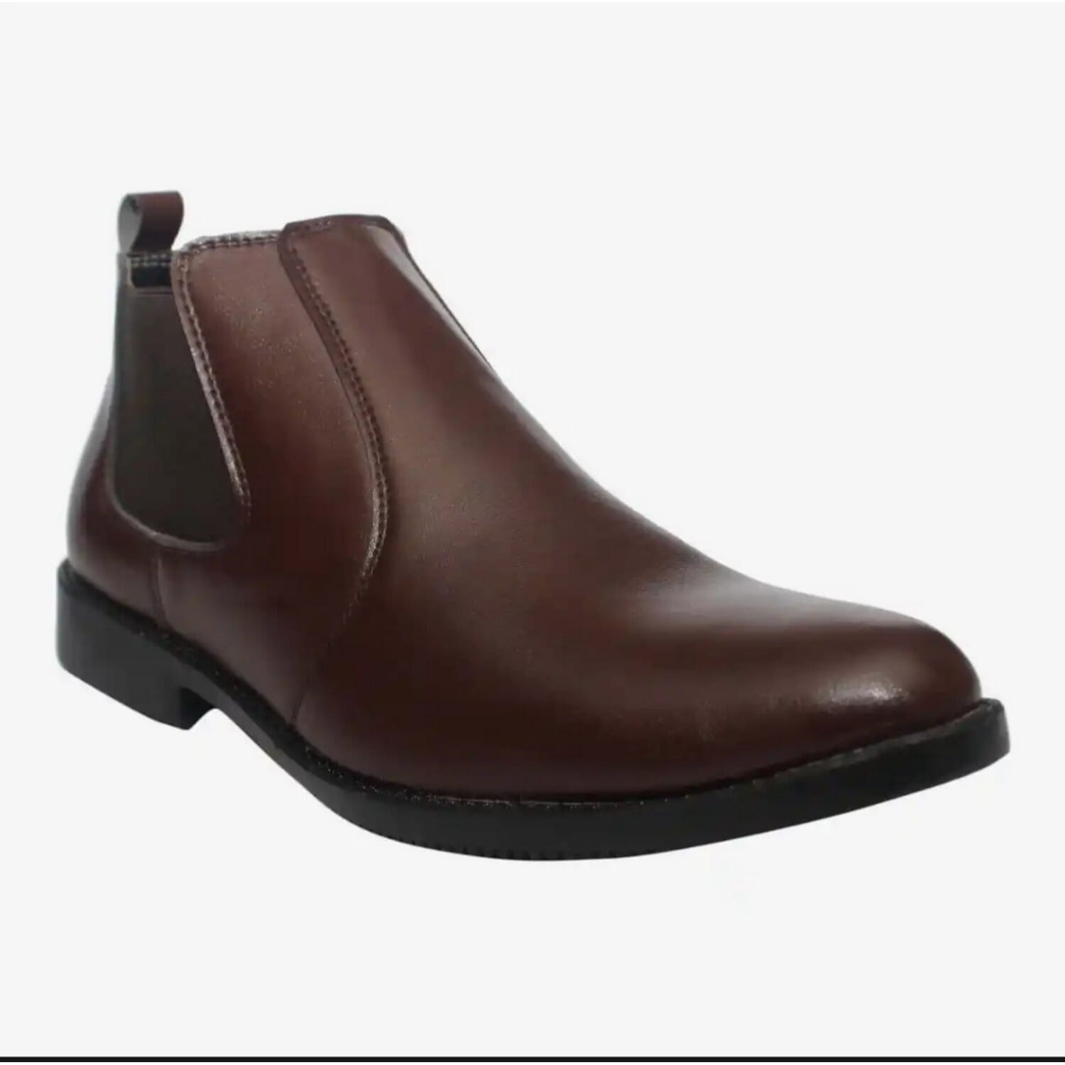 Brown Color Leather Ankle Boots For Men