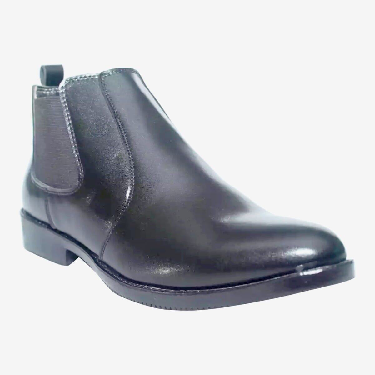 Black PU Leather Boots For Men