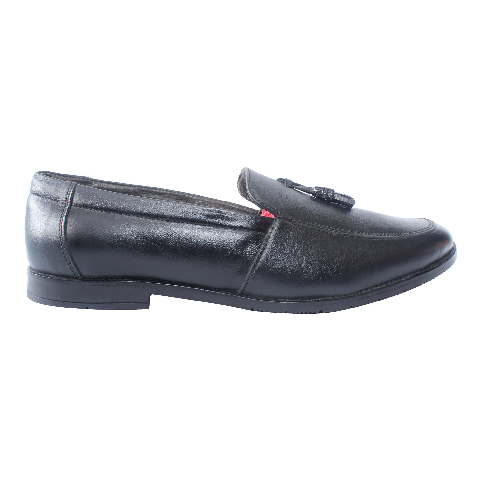 White Horse Black Loafers For Men