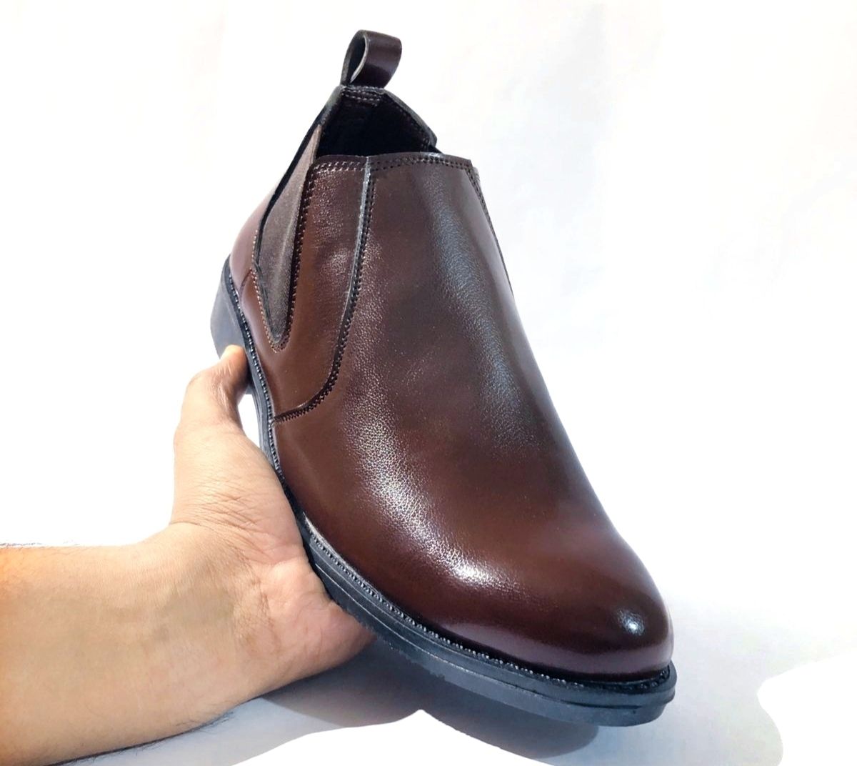 Brown Color Premium Quality Pu Leather Ankle Boots For Men