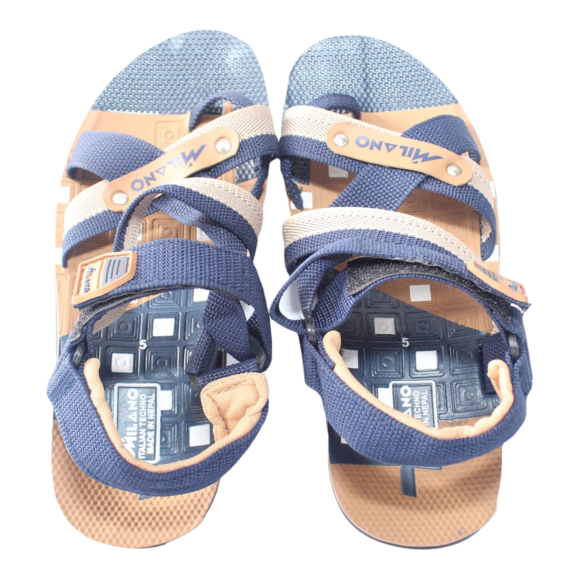 Milano Blue/Brown Color Sandal For Men
