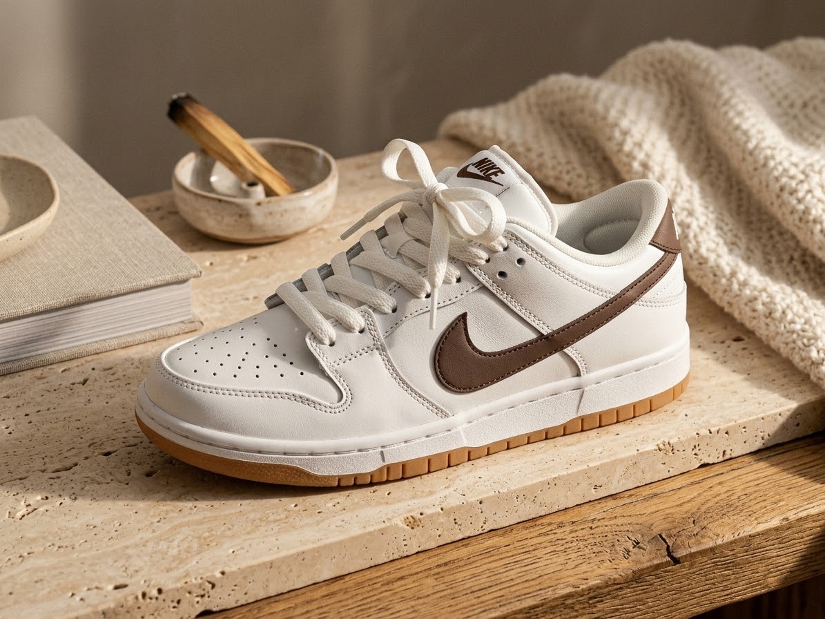 Unisex White Dunk Sneakers 