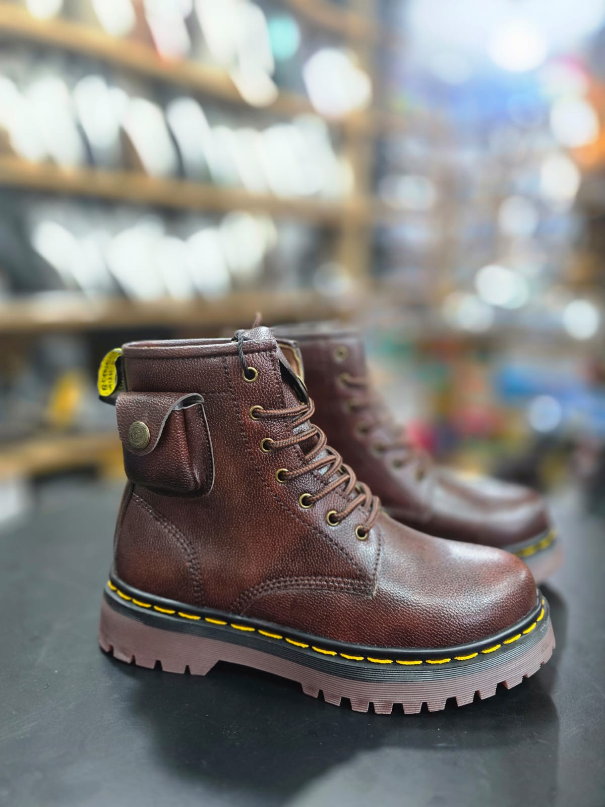 Unisex Leather Dr Martin Pocket Boots 