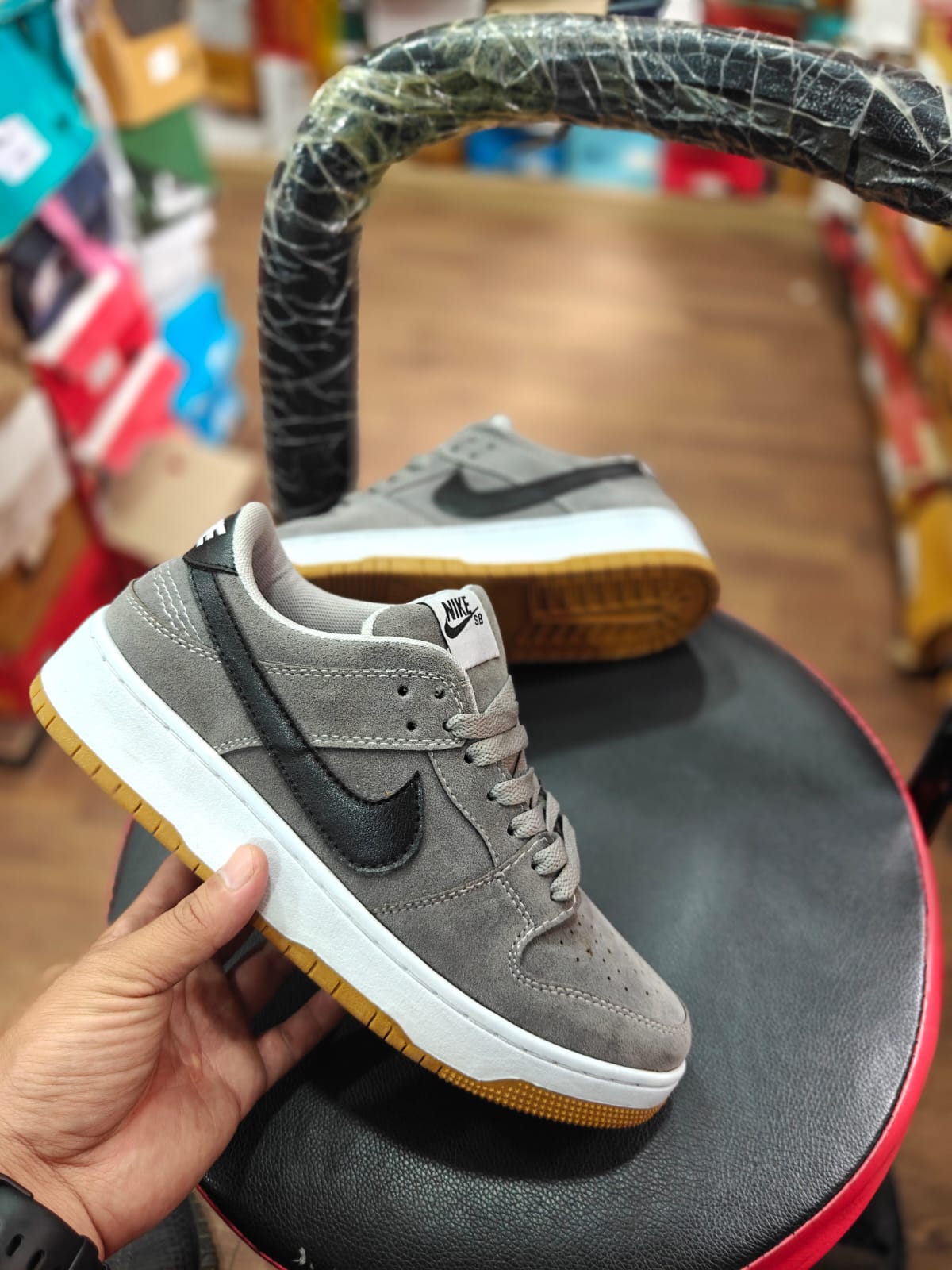 SB Grey Stylish Sneakers For Men