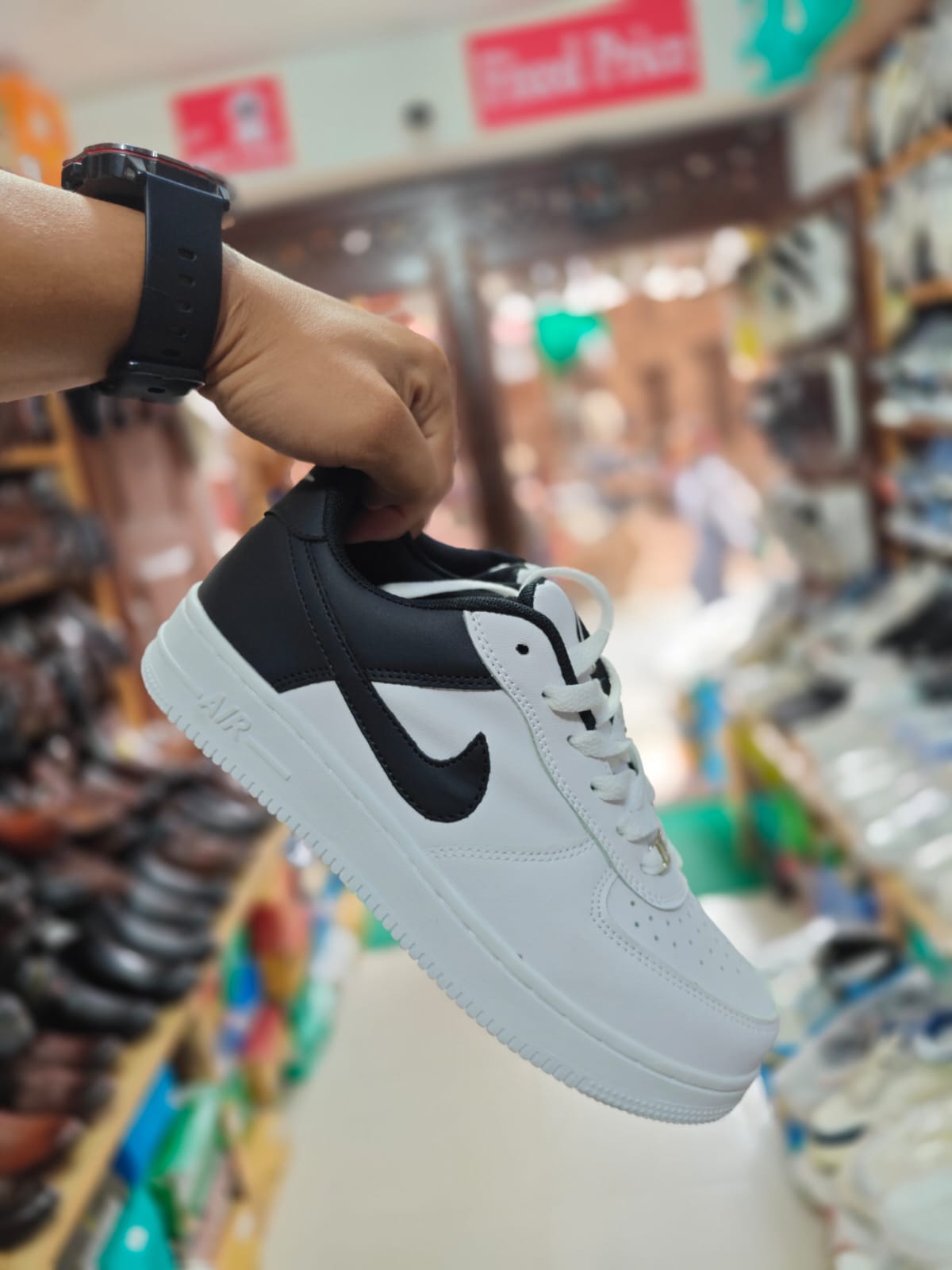 Stylish AF1 Black White Sneakers for Men