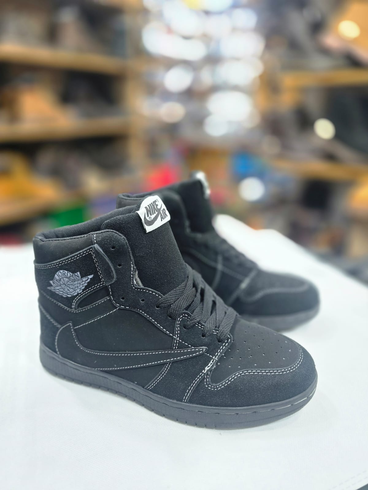 Black Suede High Top Sneakers Unisex 