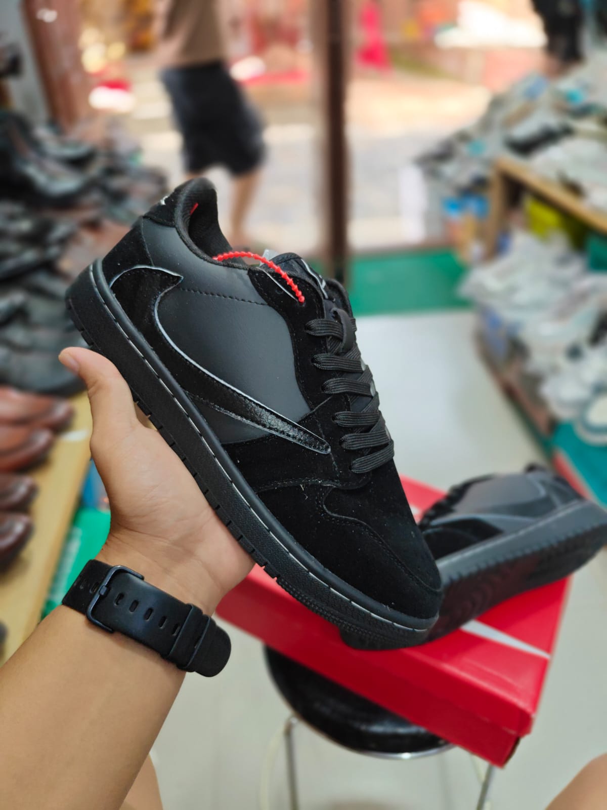 Black Jordan Travis Scott Sneakers For Men