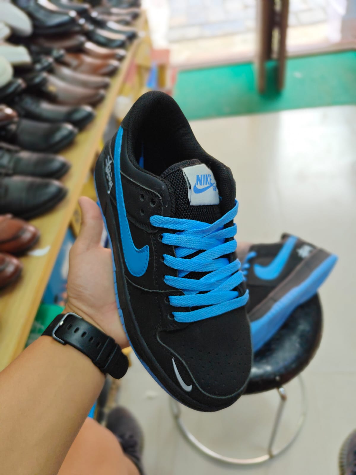 AF1 Blue & Black Sneakers For Men