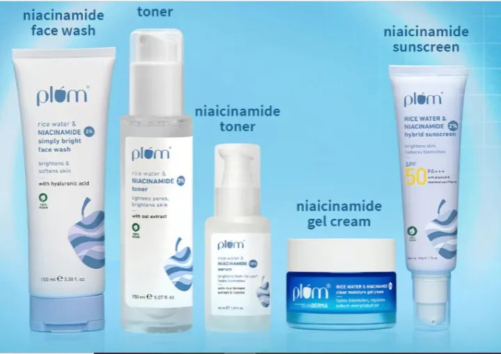 Plum Niacinamide Ricewater Set, 5 in 1
