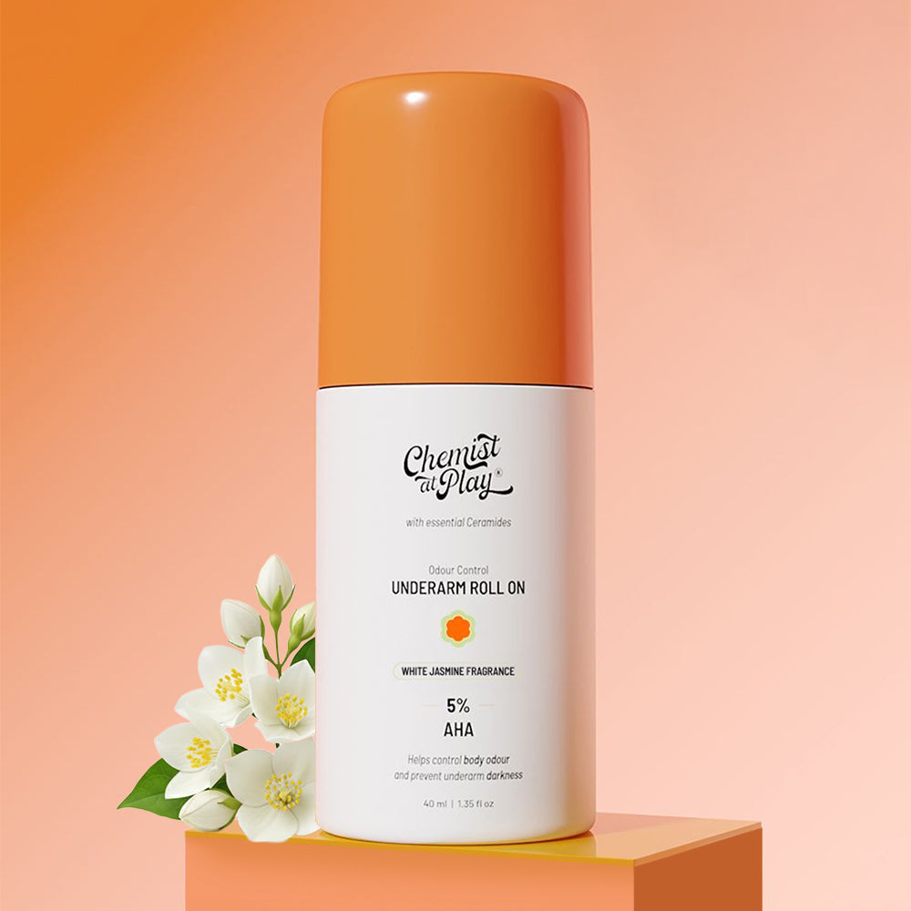 Chemist At Play 5% AHA Underarm Roll On White Jasmine 40ml