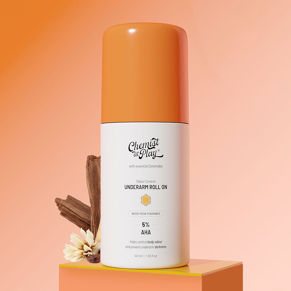 Chemist At Play 5% AHA Underarm Roll On Woody Musk 40ml