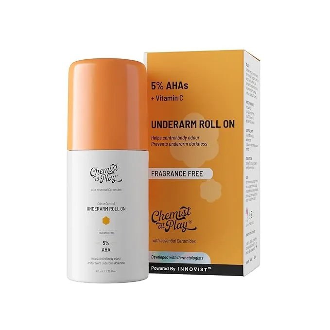 Chemist At Play 5% AHA Lactic Mandelic Acid Underarm Roll On 40ml