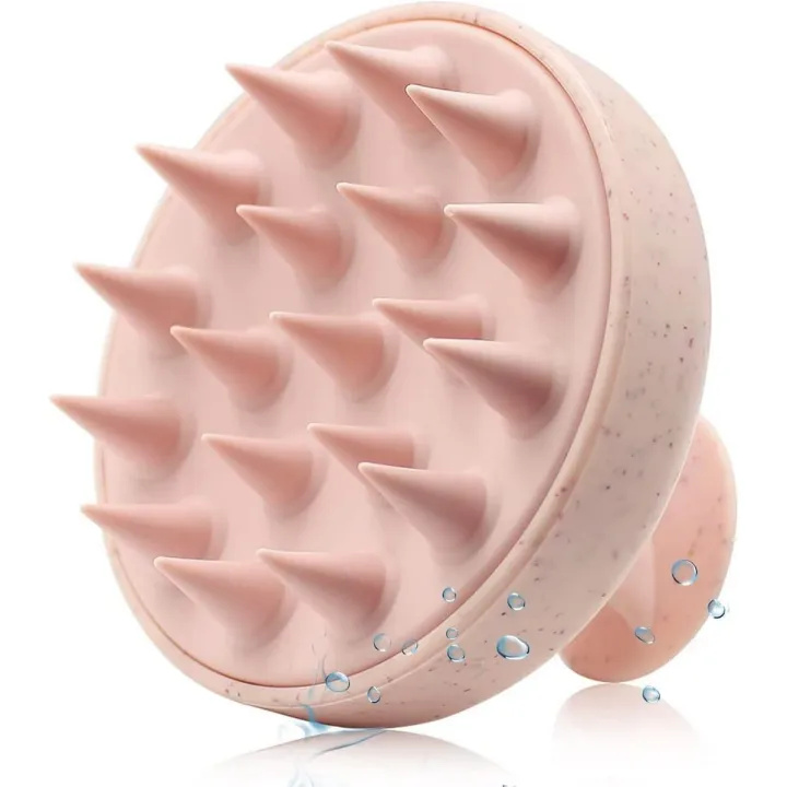 Round Hair Scalp Massager Brush With Soft Bristles