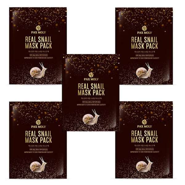Pax Moly Real Snail Face Mask 5 Sheet Set