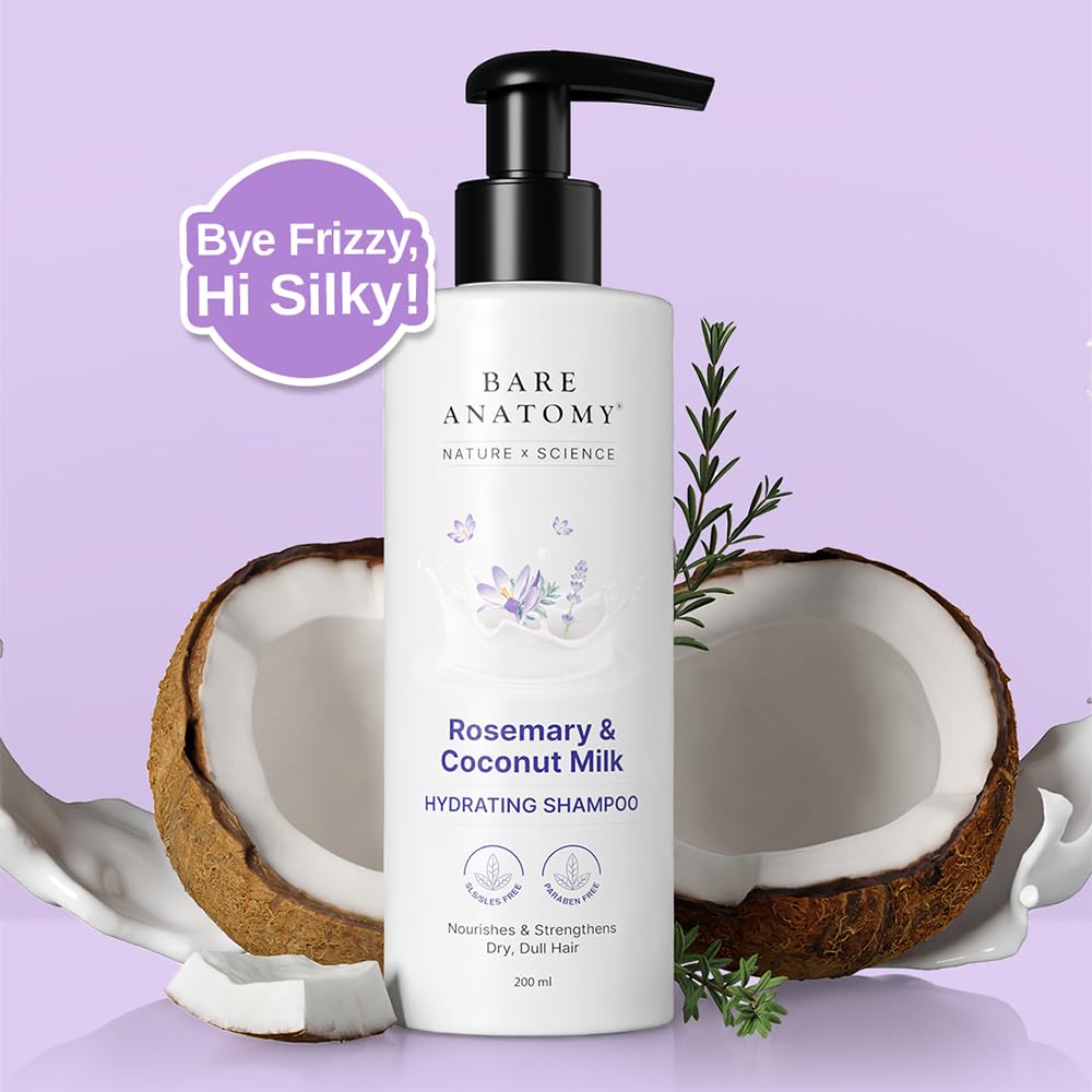 Bare Anatomy Rosemary Coconut Milk Hydrating Shampoo 200ml