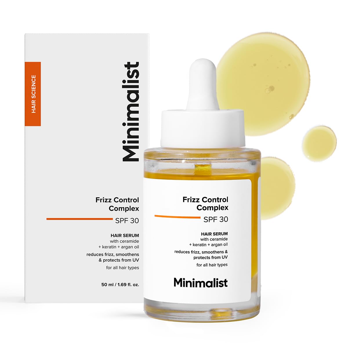 Minimalist Frizz Control SPF 30 Hair Serum 50ml