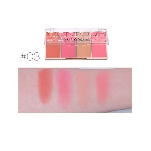 O TWO O Contour Highlighter Blush Palette 24g 4 Colors 03