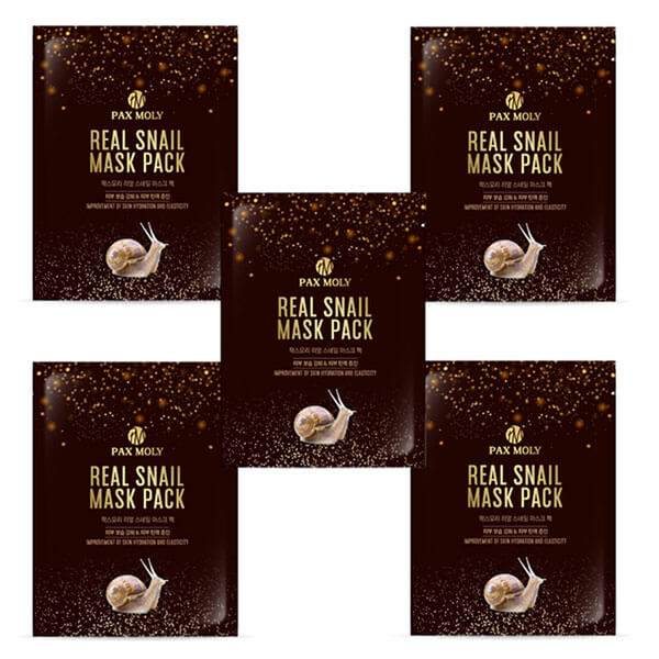 Pax Moly Korea Real Snail Mask Pack – 5 Sheet Set