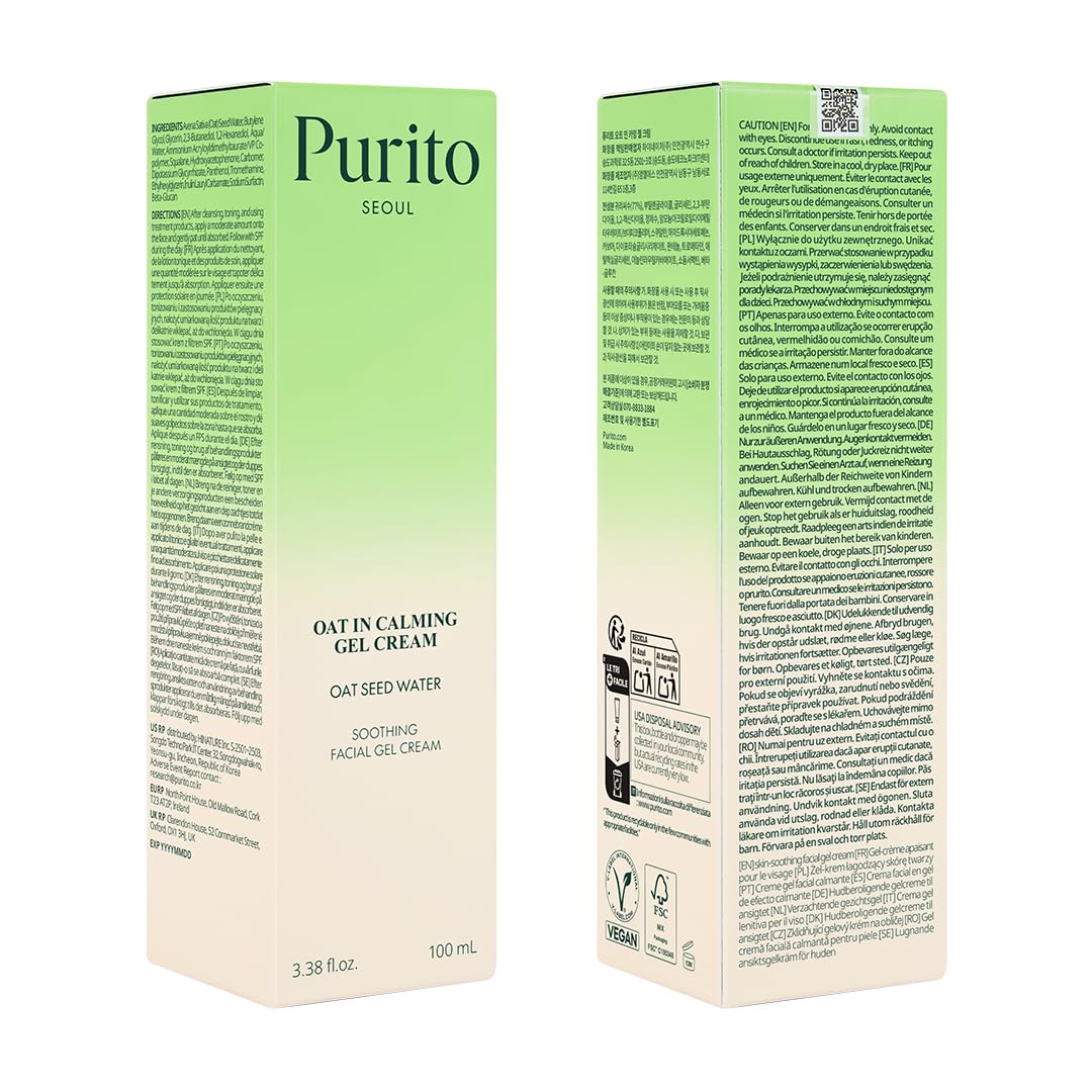 Purito Oat-In Calming Gel Cream 100ml