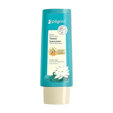 Pilgrim Korean White Lotus Tinted Sunscreen SPF50+ PA++++ 50ml