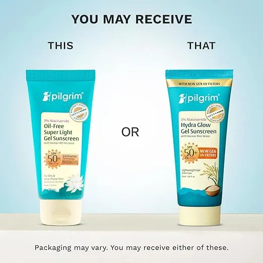 Pilgrim 5% Niacinamide Oil-Free Gel Sunscreen SPF50 PA++++ 45ml