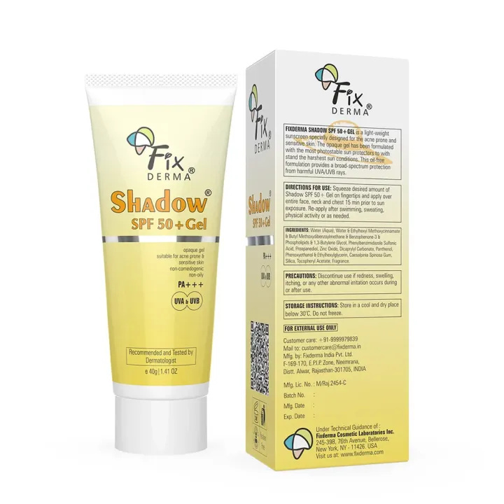 Fixderma Shadow Gel Sunscreen SPF50+ 75g