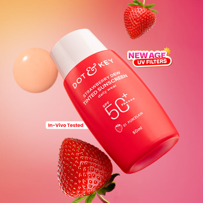 Dot & Key Strawberry Dew Tinted Sunscreen SPF50+ 50ml Porcelain