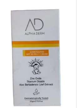 Alpha Derm Sunnyguard SPF 30 PA+++ Sunscreen Cream for Kids - 50g