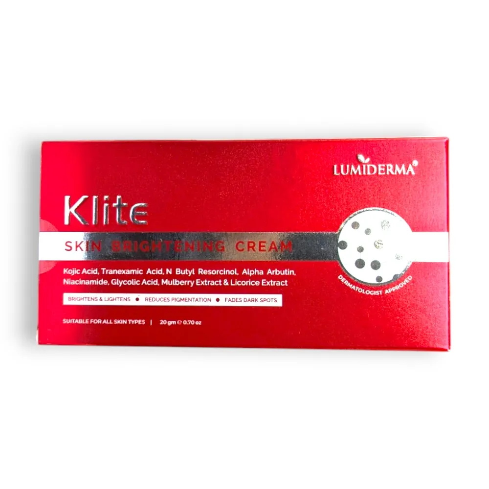 Klite Skin Brightening Cream With Kojic Acid & Alpha Arbutin - 20g