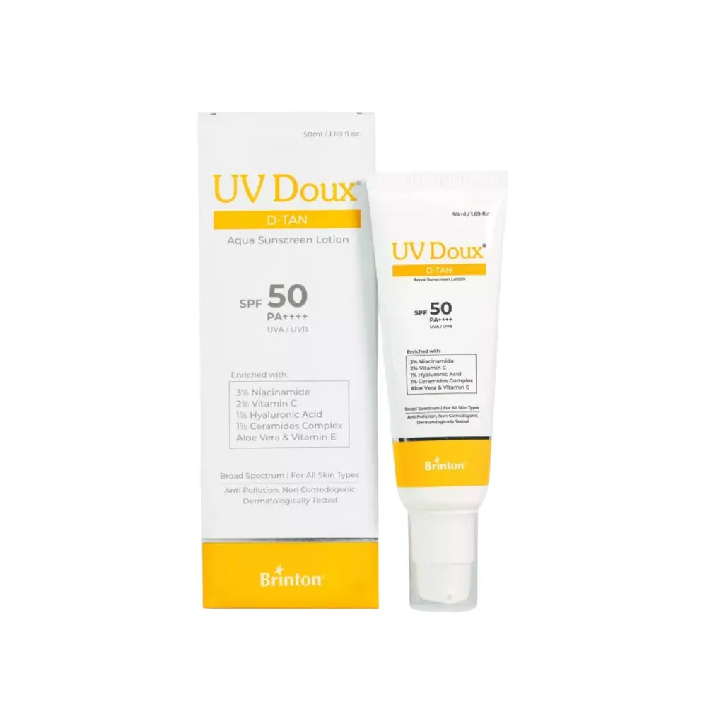 UV Doux D-Tan Aqua Sunscreen Lotion with SPF 50 PA ++++ - 50ml