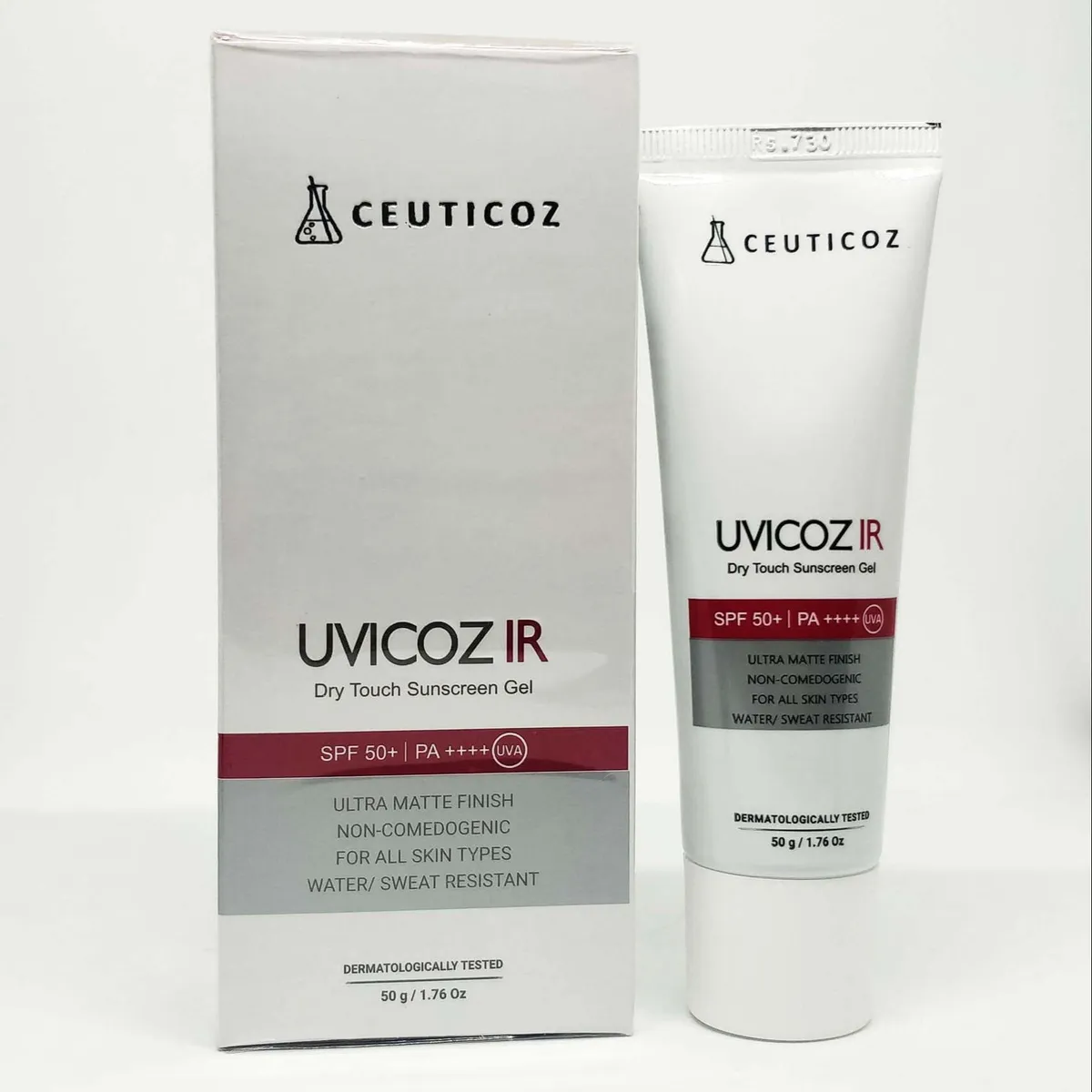 Uvicoz IR Ultra Matte Finish Dry Touch Sunscreen Spf50 Gel - 50g