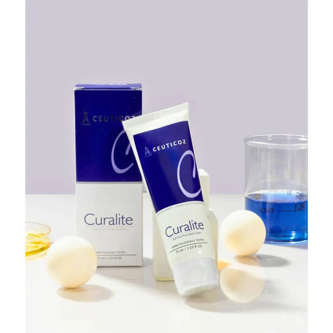 Ceuticoz Curalite Exfoliating Glycolic Facewash - 75ml