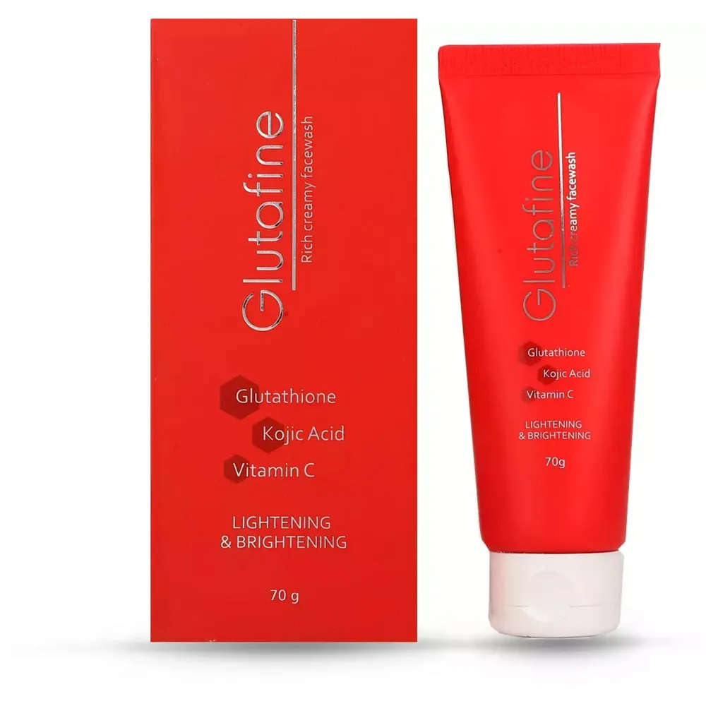 Glutafine Rich Creamy Face Wash With Glutathione, Kojic Acid & Vitamin C - 70g