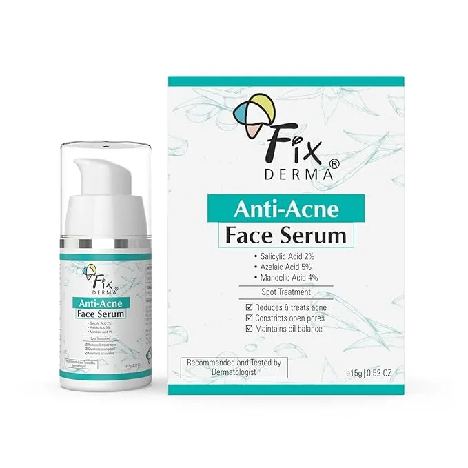 Fixderma Anti-Acne Serum With Salicylic, Azelaic & Mandelic Acids - 15g