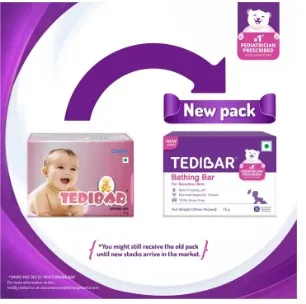 Curatio Tedibar Baby Bathing Bar - 75gm