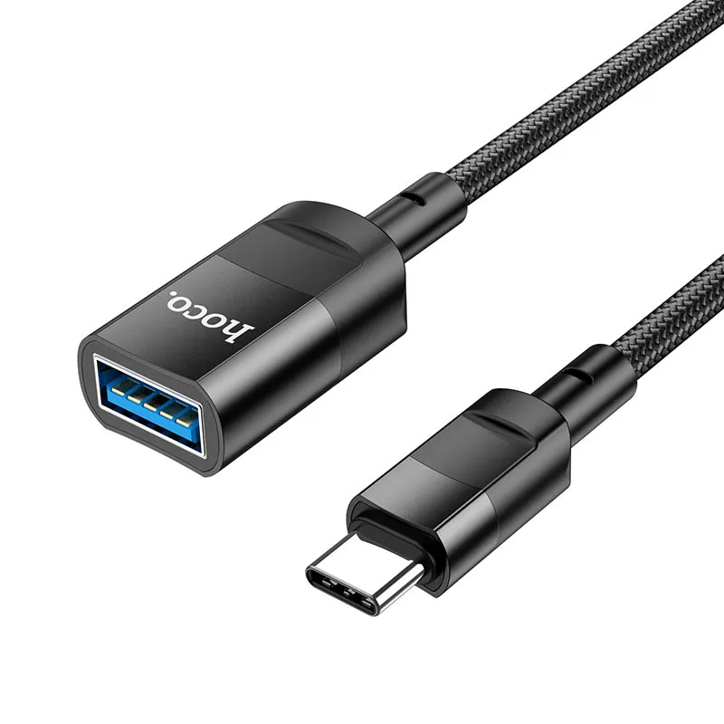 Hoco U107 Type C Male To USB Female USB 3.0 Extension Cable - Black