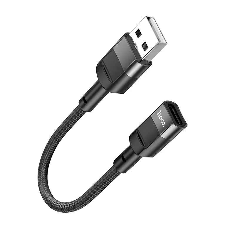 Hoco U107 USB Male To Type-C Female Adapter Cable 0.1m