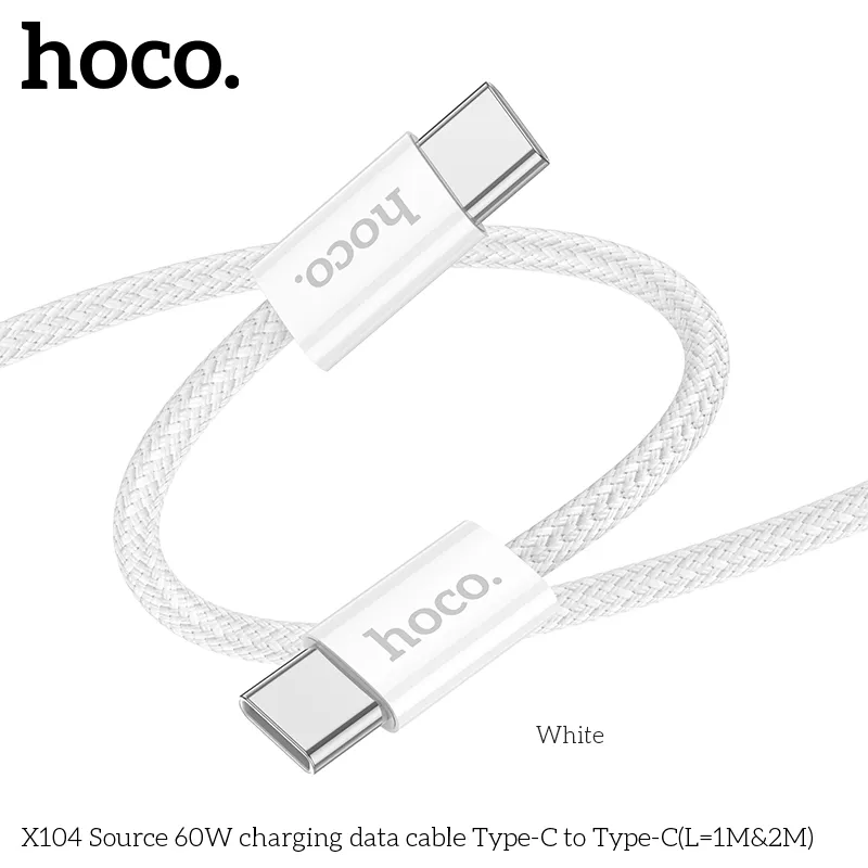 X104 60W Type-C To Type-C Charging Data Cable 1m