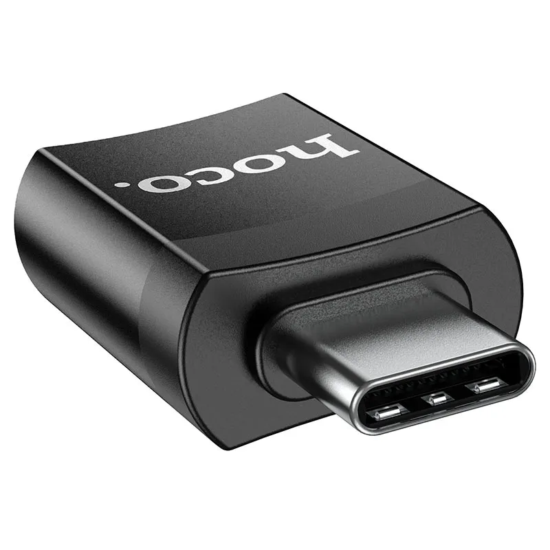 Hoco UA17 Type C Male To USB Female Adapter - Black