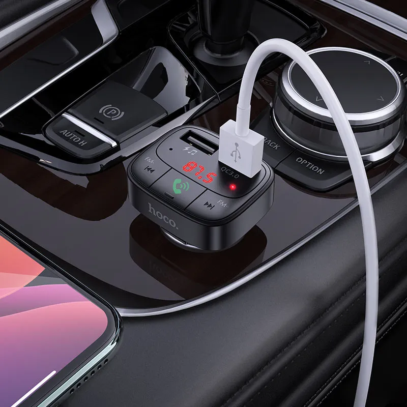 Hoco E59 QC3.0 Car Charger With Bluetooth FM Transmitter