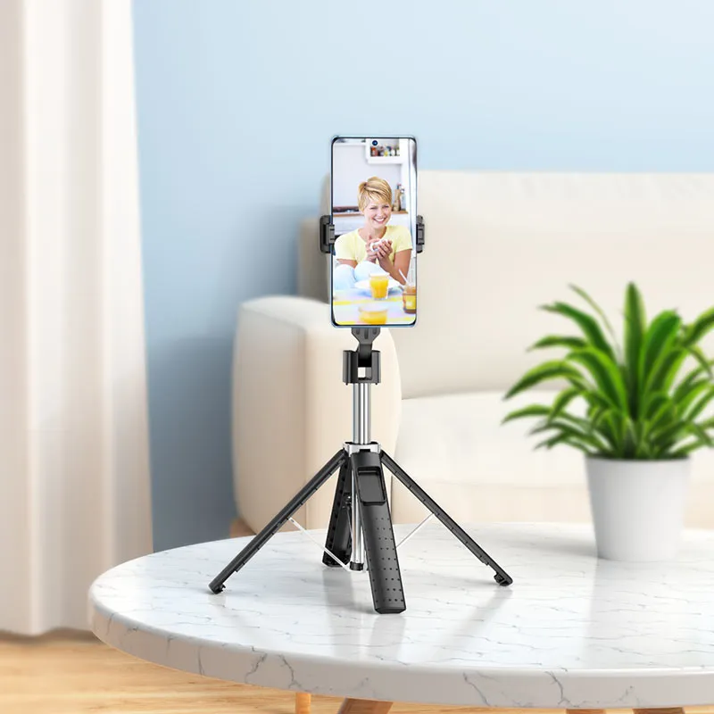 Hoco K18 Tabletop Holder Selfie Stick For Live Broadcast - Black