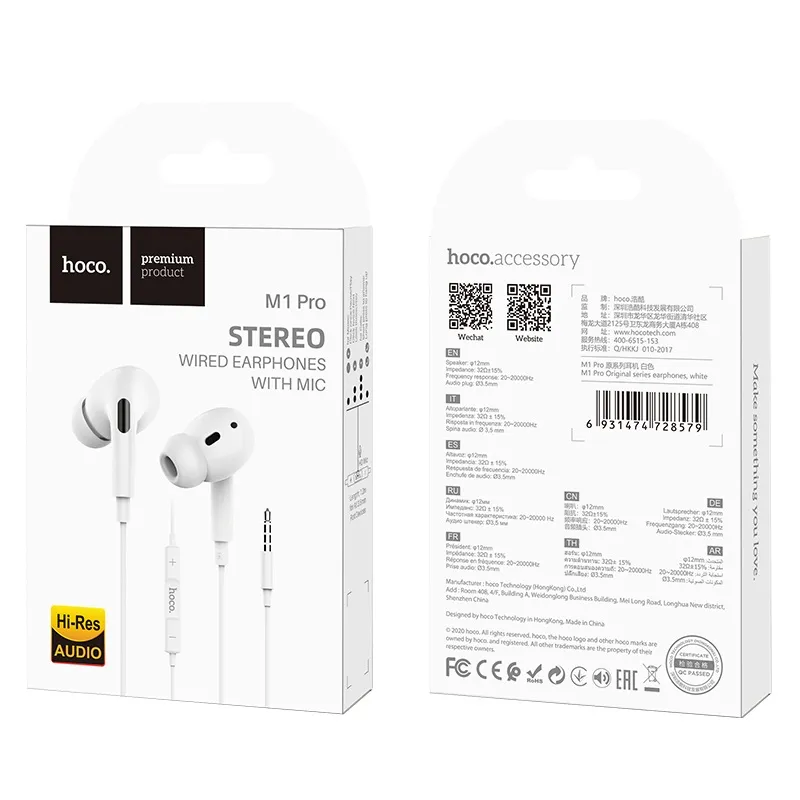 Hoco M1 Pro 3.5mm Wired Earphones With Mic
