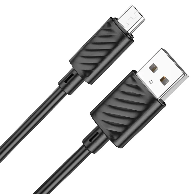 Hoco X88 Gratified Micro USB Charging Data Cable - Black