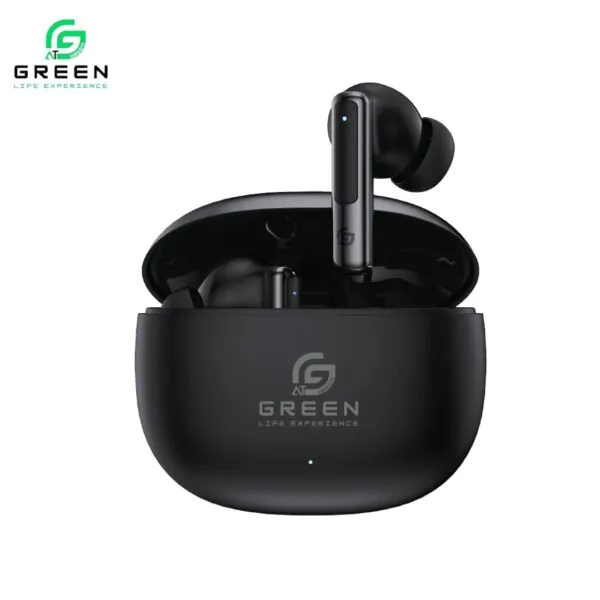 Green Buds Pro ANC 30dB Wireless Earbuds With 45H Playtime, Quad Mic, App Support, BT 5.4, 45ms Low Latency, IPX5 And 13mm Deep Bass.