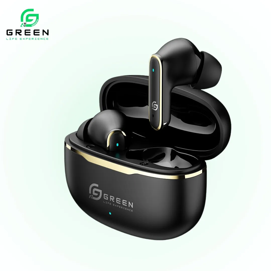 Green Pulse ANC 32dB Wireless Earbuds With 40H Playtime, Quad Mic, App Support, BT 6.0, 45ms Low Latency, IPX5 And 12.4mm Deep Bass