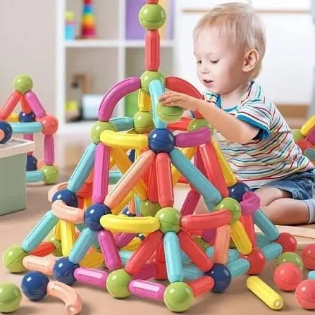 Magnetic Building Bar Blocks STEM Construction Toy Set