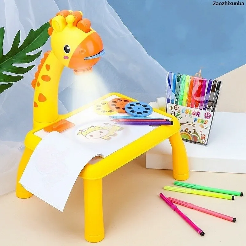 LED Projector Drawing Board For Kids Learning And Creative Art 