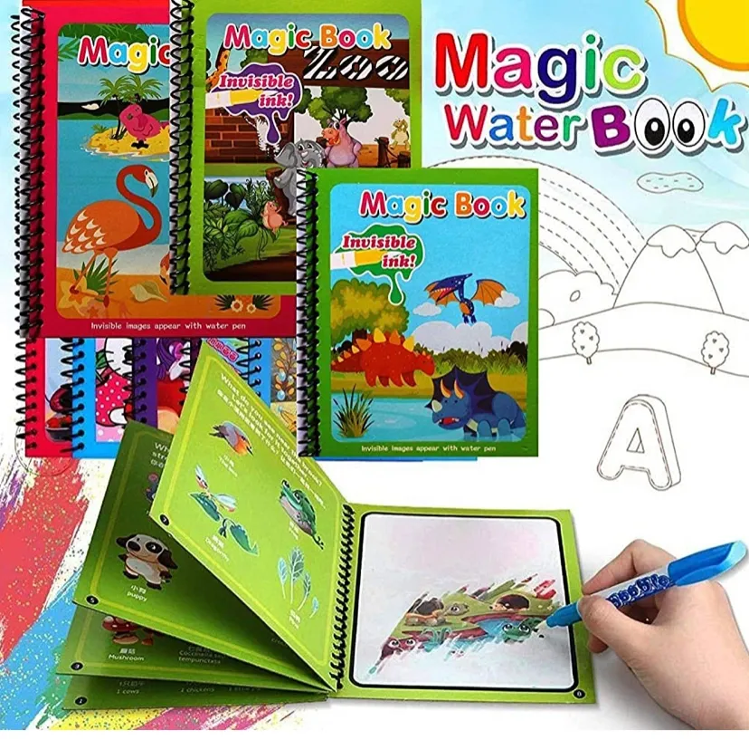 Reusable Magic Water Drawing Book for Kids 
